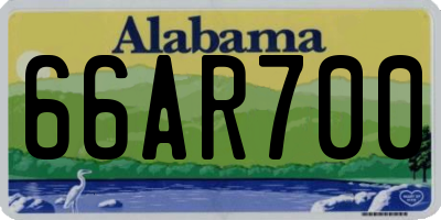 AL license plate 66AR700