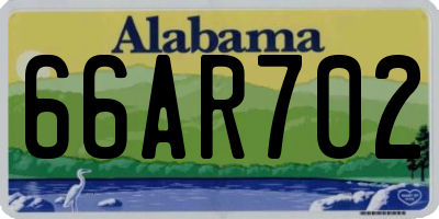 AL license plate 66AR702