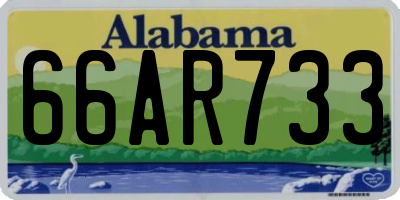 AL license plate 66AR733