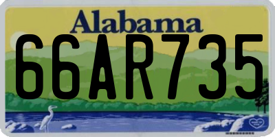 AL license plate 66AR735