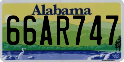 AL license plate 66AR747