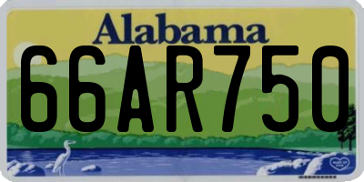AL license plate 66AR750