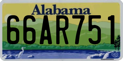 AL license plate 66AR751