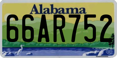 AL license plate 66AR752