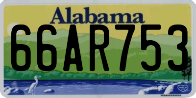 AL license plate 66AR753