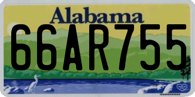 AL license plate 66AR755
