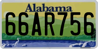 AL license plate 66AR756