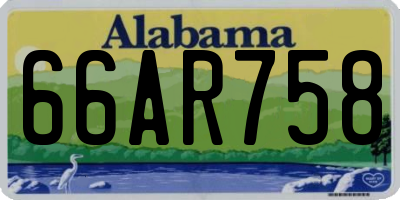 AL license plate 66AR758