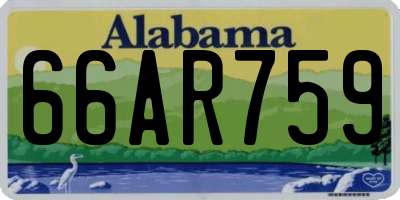 AL license plate 66AR759
