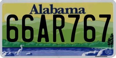 AL license plate 66AR767