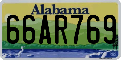 AL license plate 66AR769