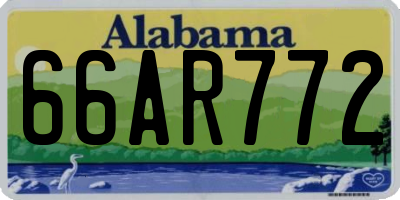 AL license plate 66AR772