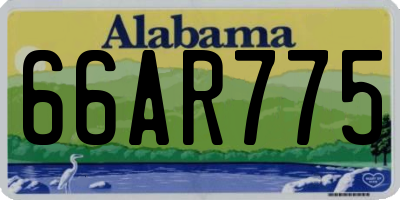 AL license plate 66AR775