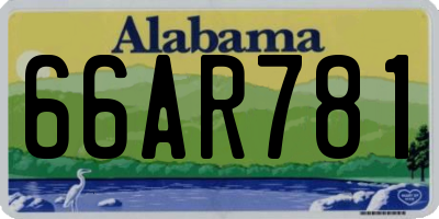 AL license plate 66AR781