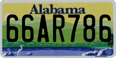 AL license plate 66AR786
