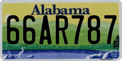 AL license plate 66AR787