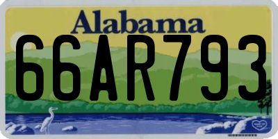 AL license plate 66AR793