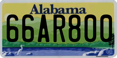 AL license plate 66AR800