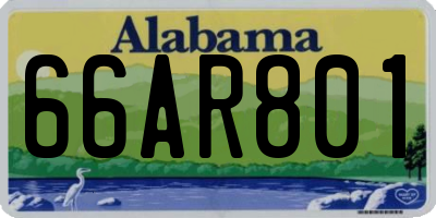 AL license plate 66AR801