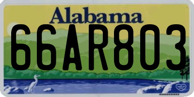 AL license plate 66AR803