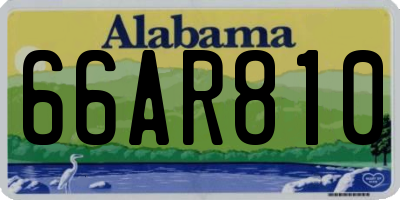 AL license plate 66AR810
