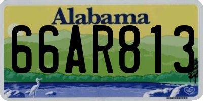 AL license plate 66AR813