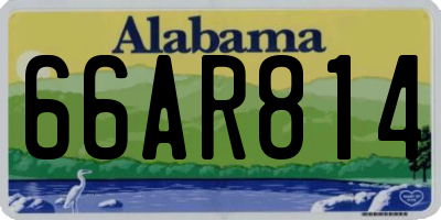 AL license plate 66AR814