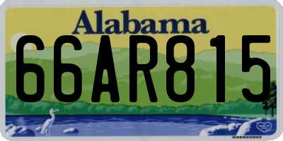 AL license plate 66AR815
