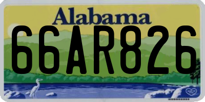 AL license plate 66AR826