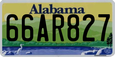AL license plate 66AR827