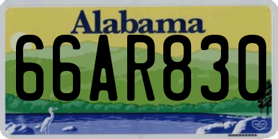 AL license plate 66AR830