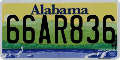 AL license plate 66AR836
