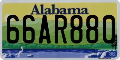 AL license plate 66AR880