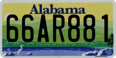 AL license plate 66AR881