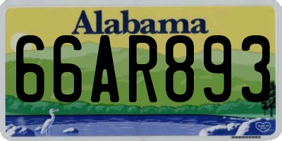 AL license plate 66AR893