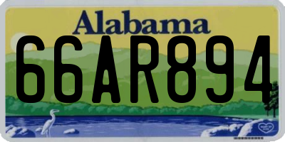 AL license plate 66AR894