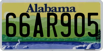 AL license plate 66AR905
