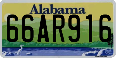 AL license plate 66AR916