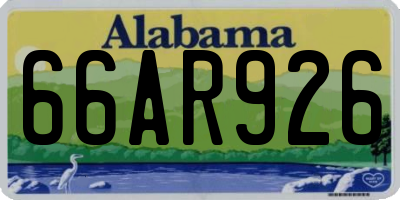AL license plate 66AR926