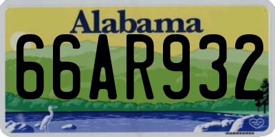 AL license plate 66AR932