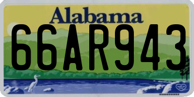 AL license plate 66AR943