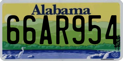 AL license plate 66AR954