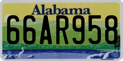 AL license plate 66AR958
