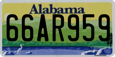AL license plate 66AR959