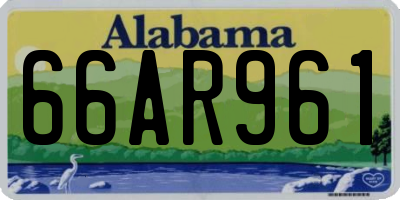 AL license plate 66AR961
