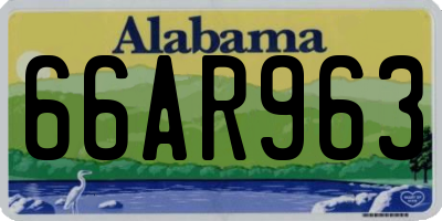AL license plate 66AR963