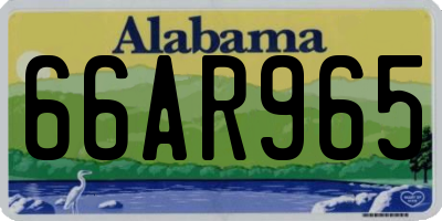 AL license plate 66AR965