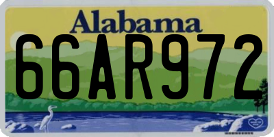 AL license plate 66AR972
