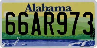 AL license plate 66AR973