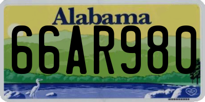 AL license plate 66AR980